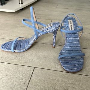 Blue Snake Print Steve Madden Heels